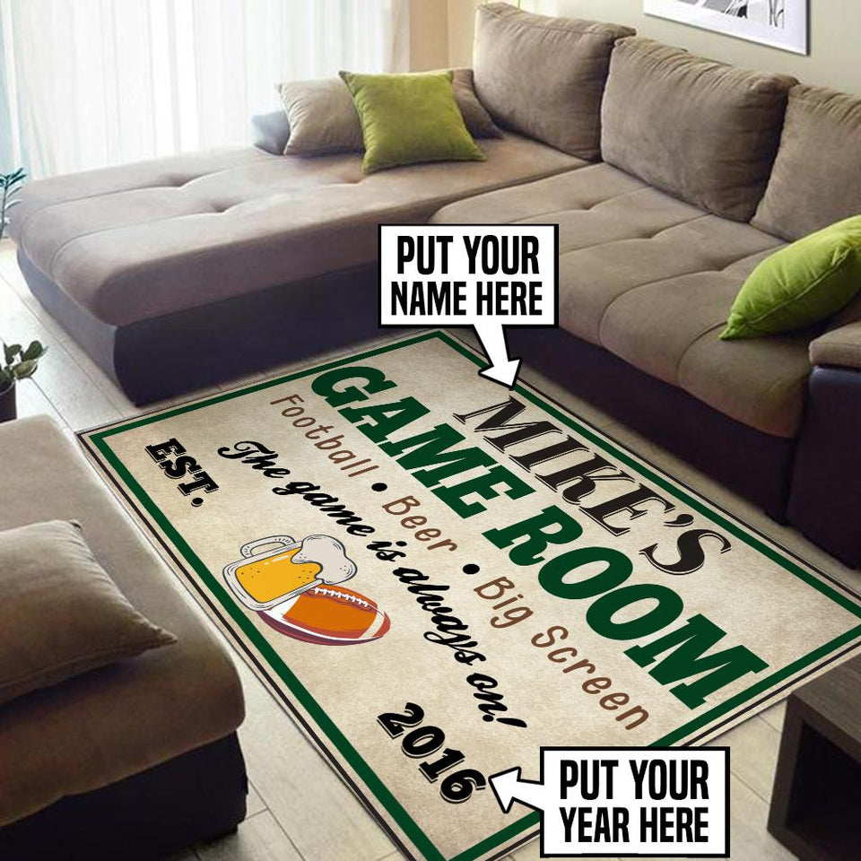 Personalized Game Room Rug 05525