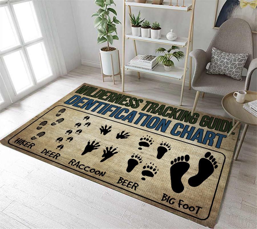 Big Foot Wilderness Tracking Guide Chart Yeti Sasquatch Hiker
