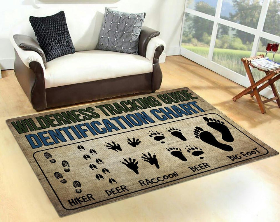 Big Foot Wilderness Tracking Guide Chart Yeti Sasquatch Hiker