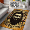 Personalized Barber Shop Rug 06007