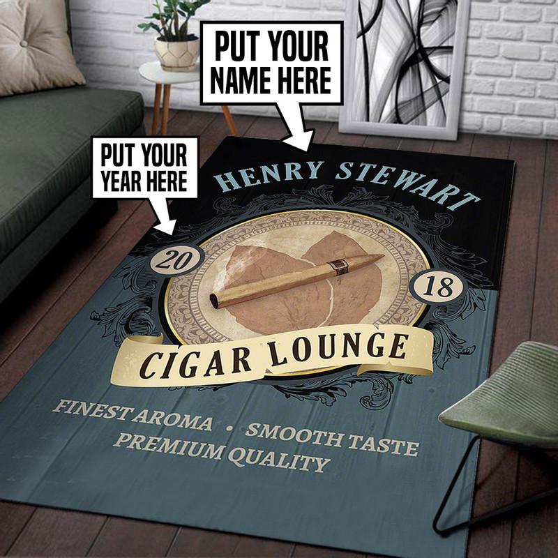 Personalized Cigar Lounge Rug 06255