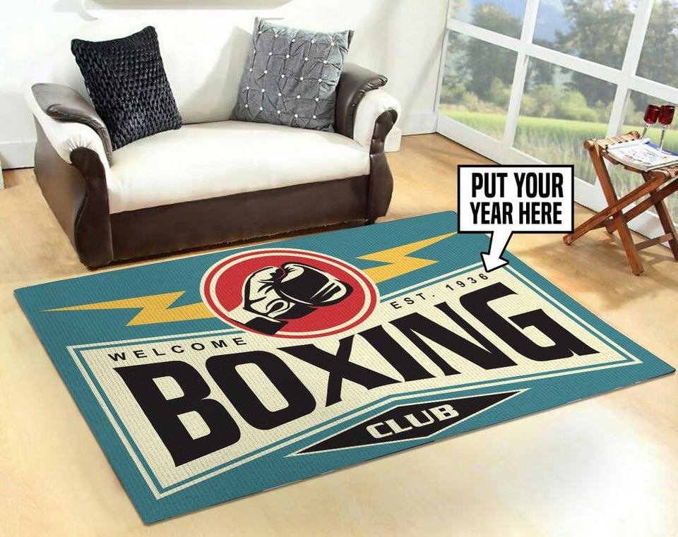 Personalized Welcome to Boxing Club Rug 05718