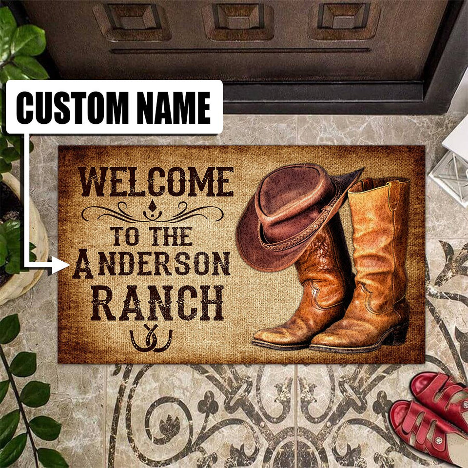 Personalized Ranch Door Mat Inside Rug Floor Outdoor Mats