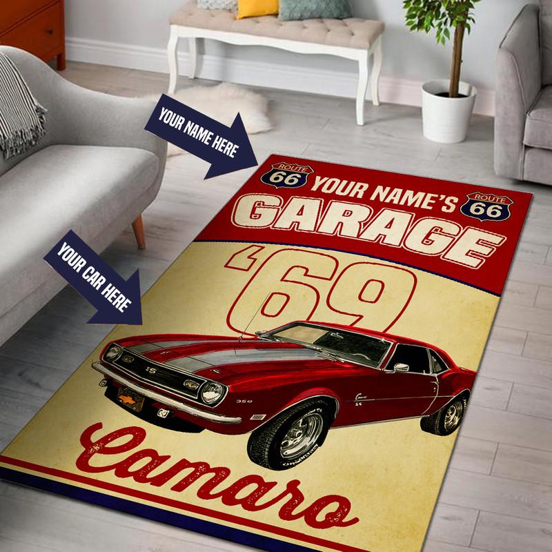 Personalize Vintage Garage Rug 05210