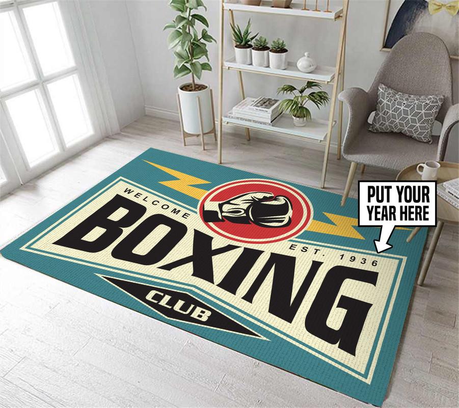 Personalized Welcome to Boxing Club Rug 05718