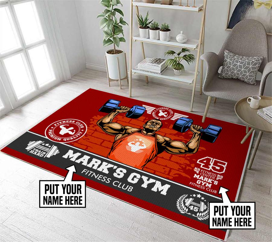 Personalized Fitness Club Rug 06722