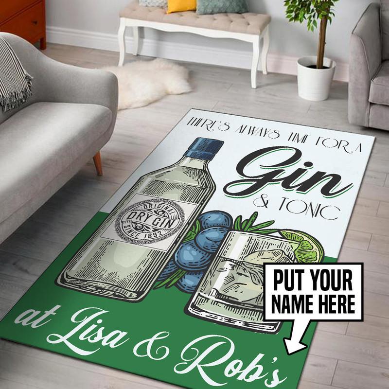 Personalized There's Always Time Rug 05628