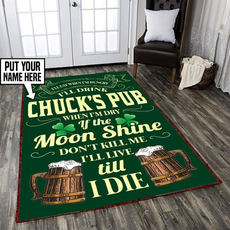 Personalized Irish Pub Rug 06138