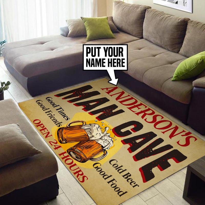 Personalized Man Cave Rug 05429