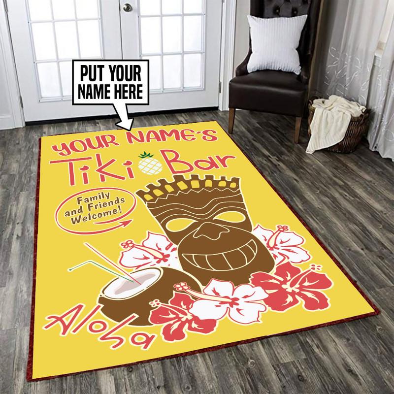 Personalized Tiki Bar Rug 06418
