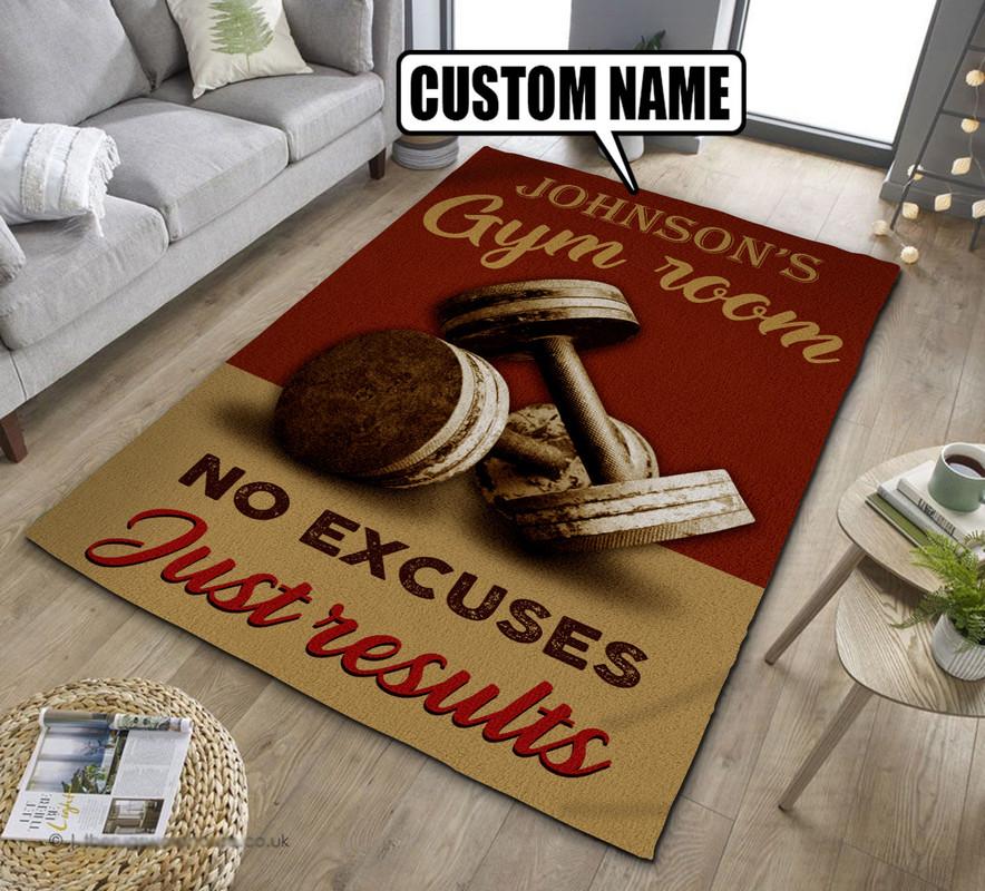 Personalized Gym Room Rug 07012