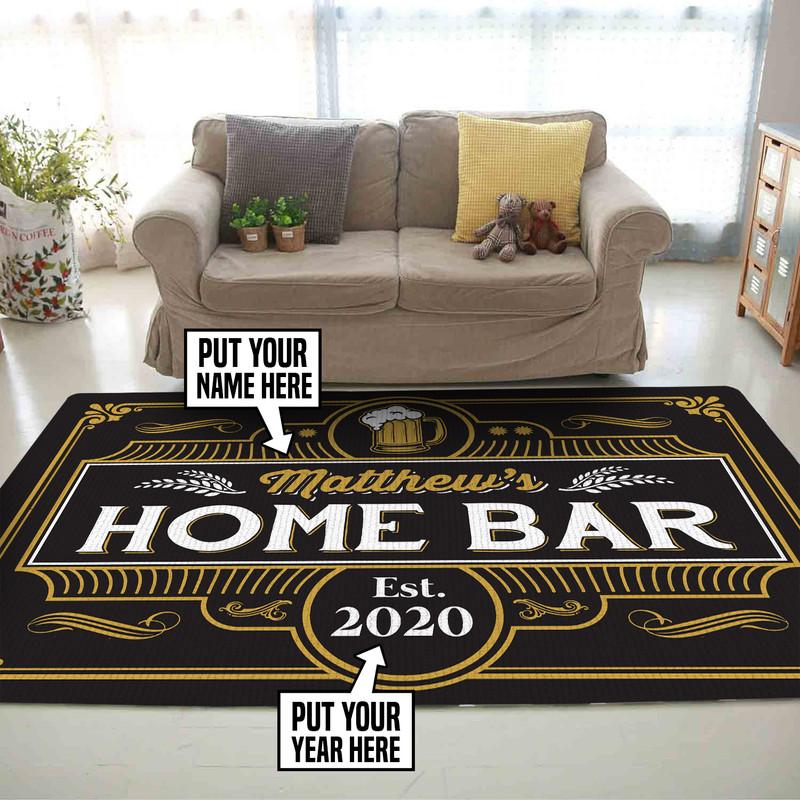 Personalized Home Bar Rug 06809