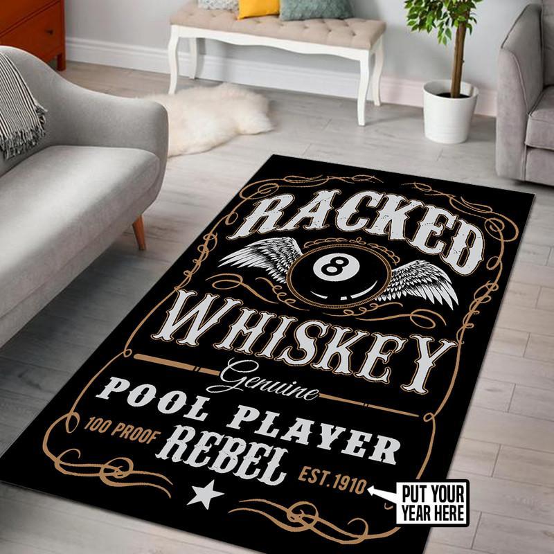 Personalized Racked Whiskey Pool Rug 06066