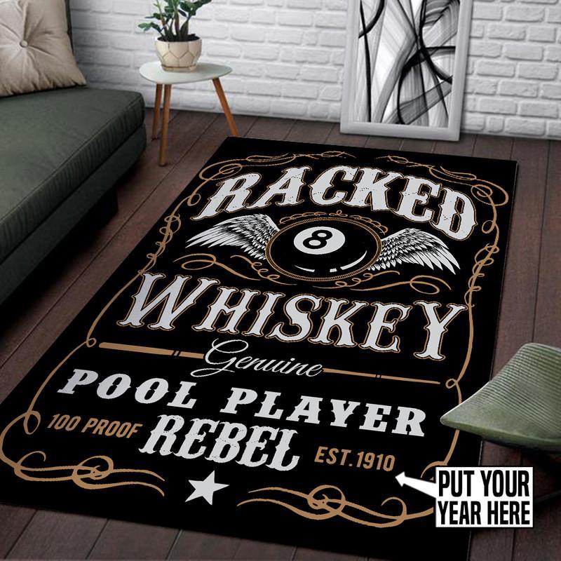 Personalized Racked Whiskey Pool Rug 06066