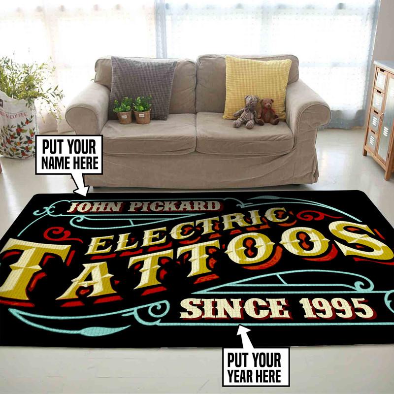 Personalized Electric Tattoo Rug 06051
