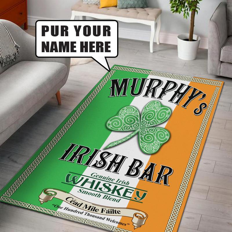 Personalized Irish Bar Rug 06777