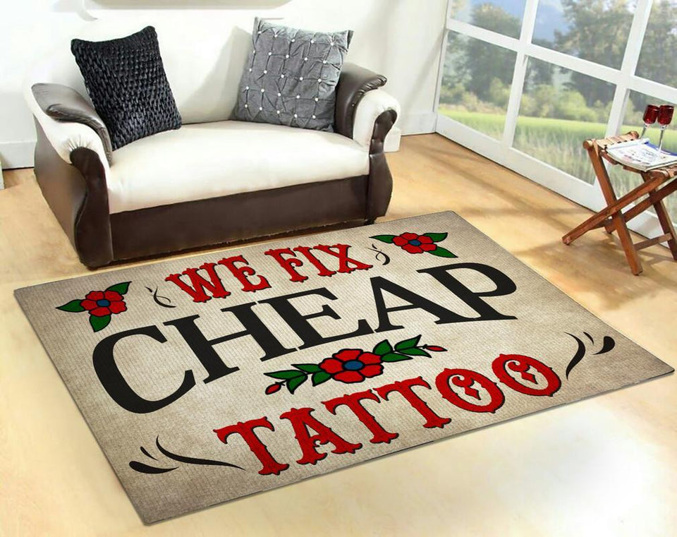 We Fix Cheap Tattoo Rug 05793