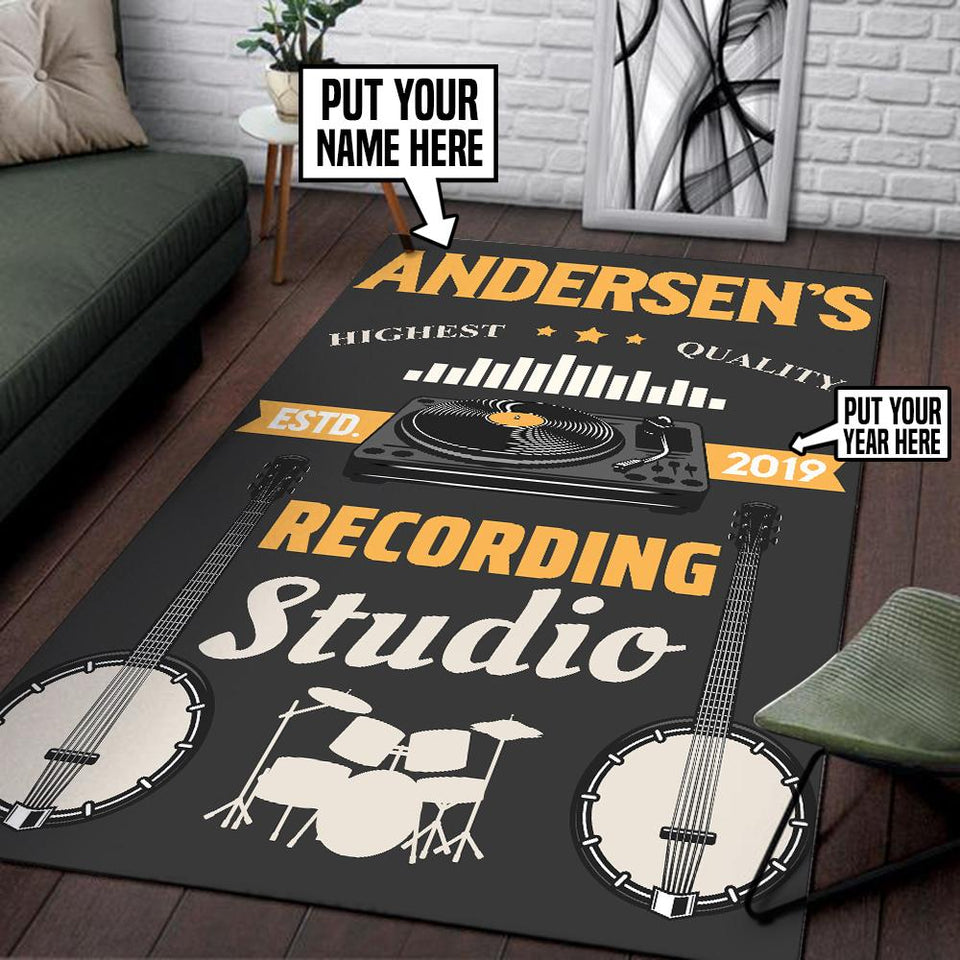 Personalized Music Studio Rug 05674