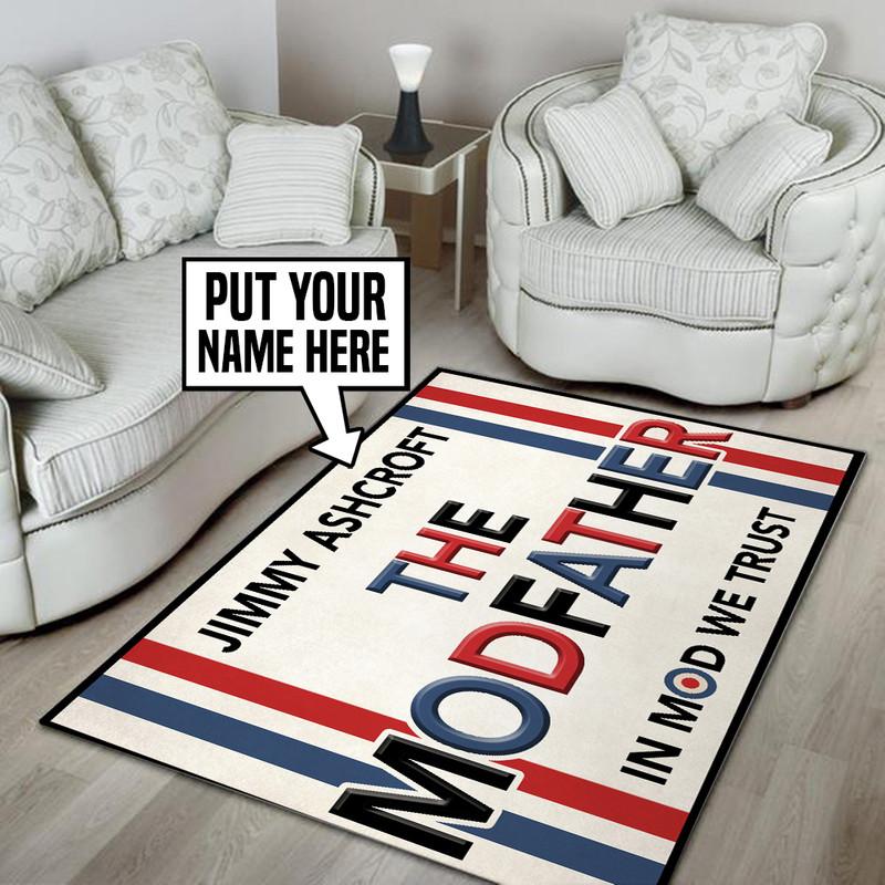 Personalized Modfather in Mod We Trust Rug 05556