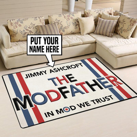 Personalized Modfather in Mod We Trust Rug 05556