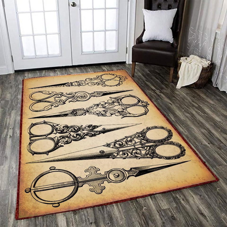 Scissors Barber Shop Decor Rug 06006