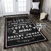 Personalized Life is What Happens Between Coffee and Wine Rug