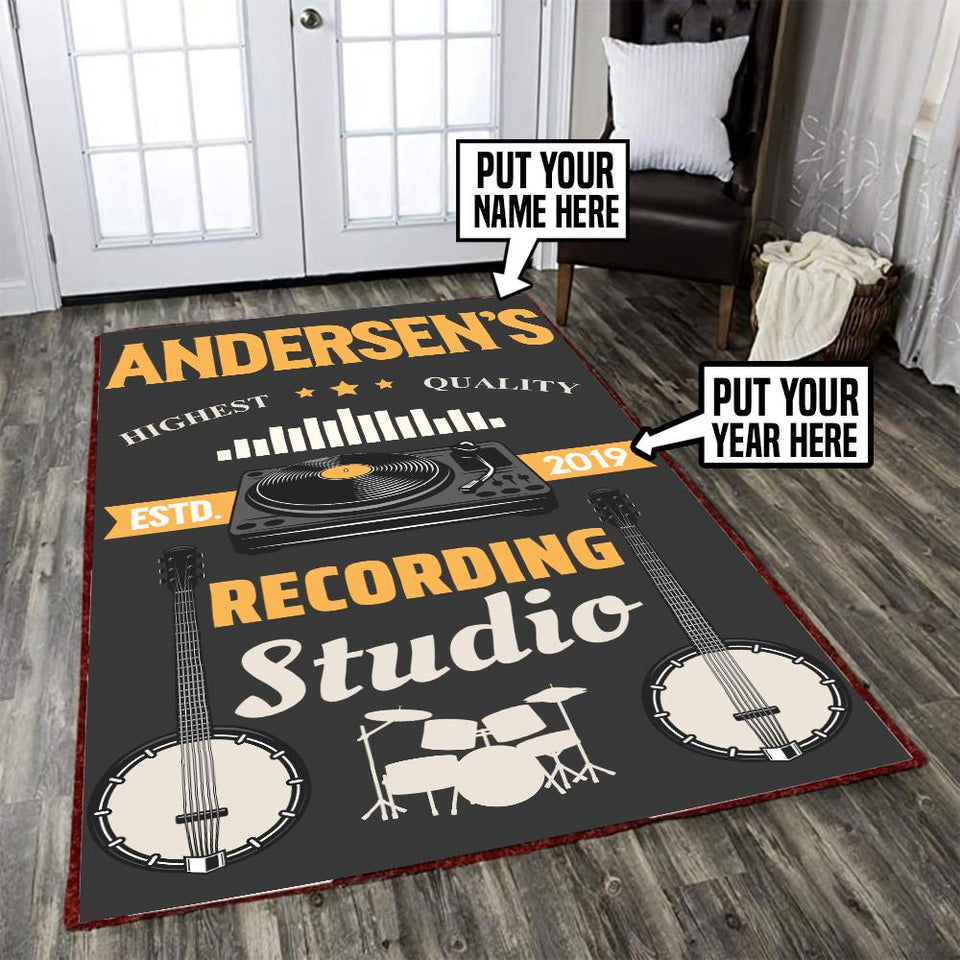 Personalized Music Studio Rug 05674