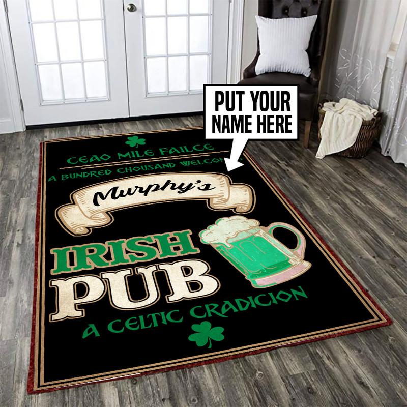 Personalized Irish Pub Rug 05528