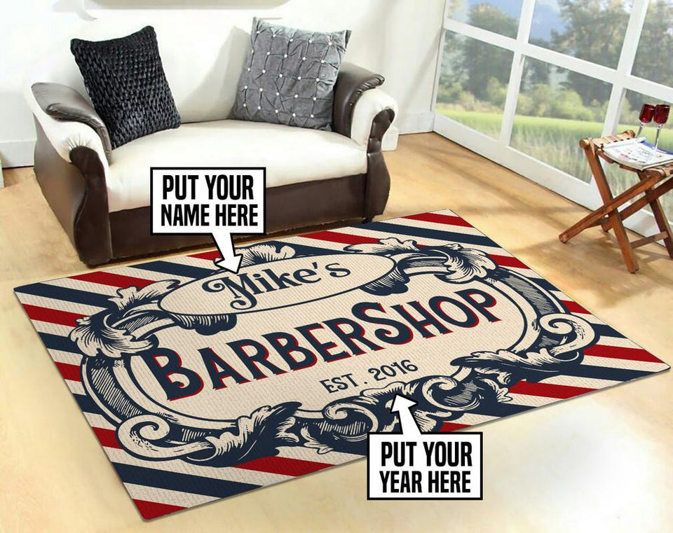Personalized Barbershop Rug 05789