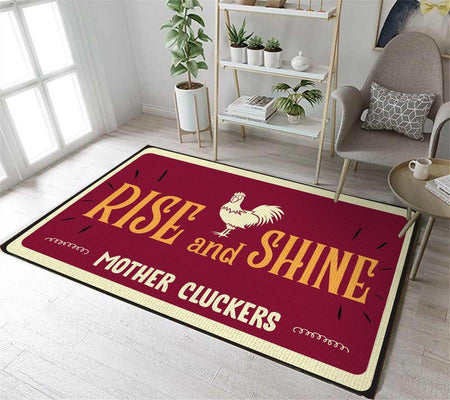 Rise and Shine Mother Cluckers Rug 06450
