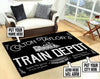 Personalized Train Depot Rug 06313