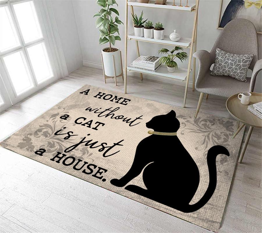 A Home Without a Cat is Just a House Rug 05737