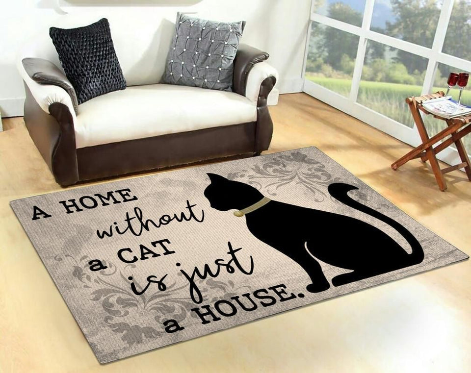 A Home Without a Cat is Just a House Rug 05737