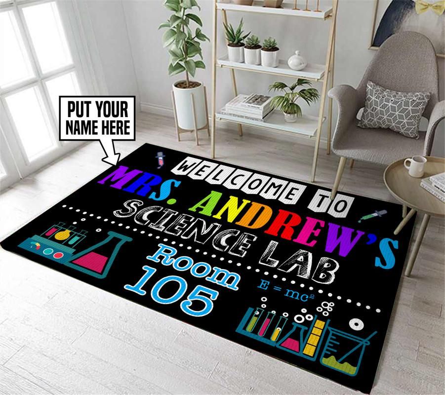 Personalized Science Teacher Rug 05587