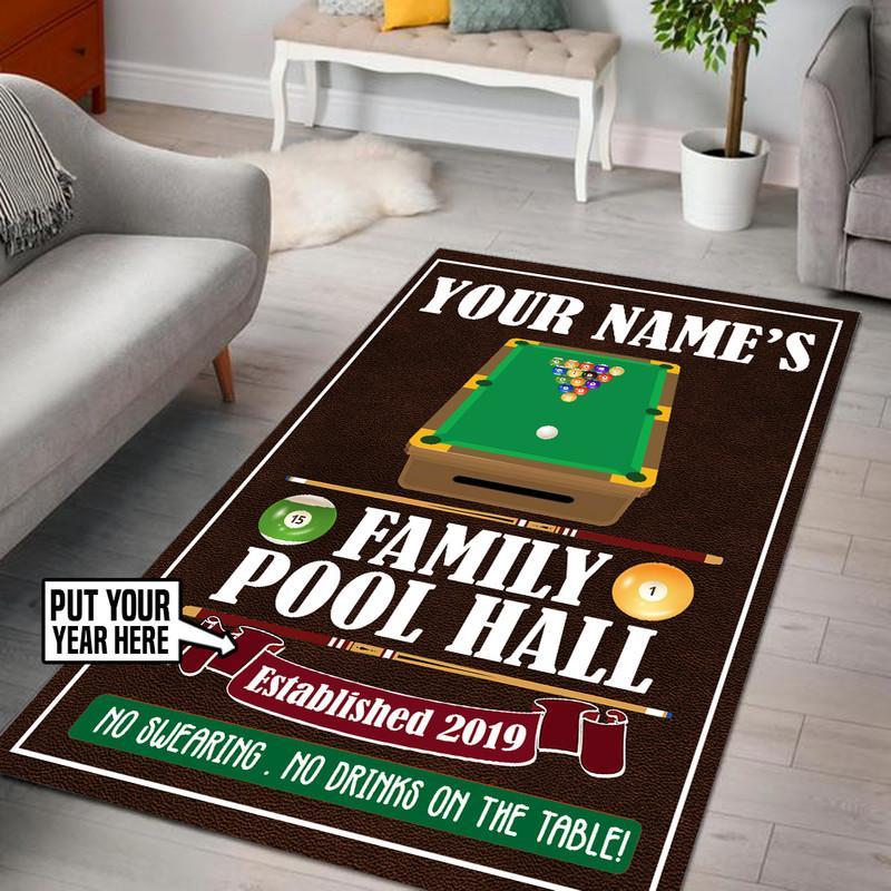 Personalized Family Pool Rug 05964