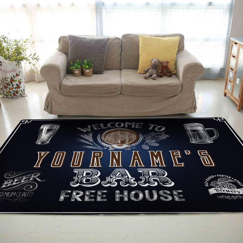 Personalized Bar Free House Rug 06817