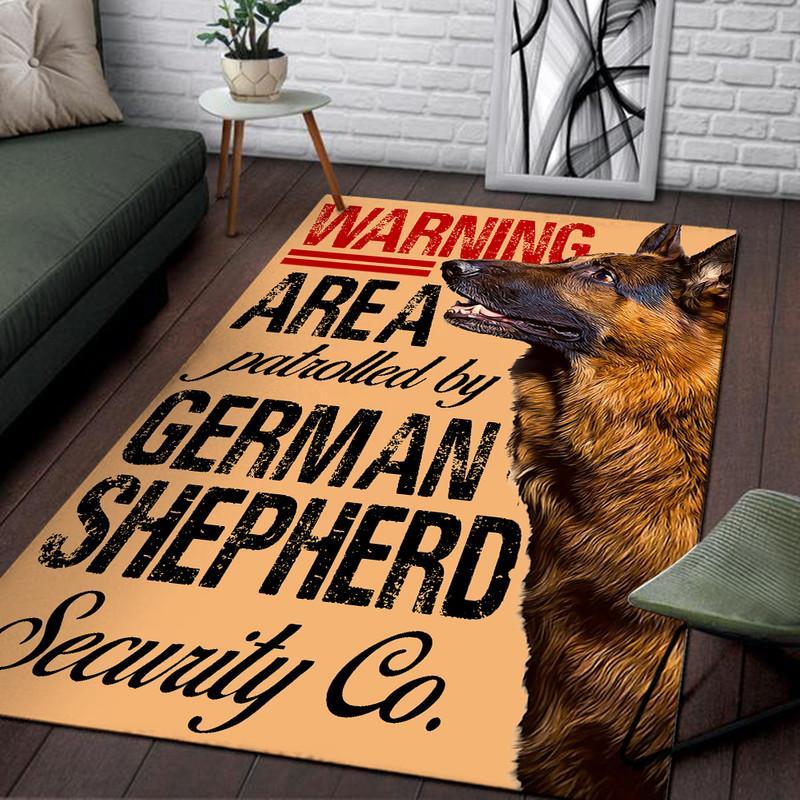 Area Patrolled by German Shepherd Security Co. Rug 05870
