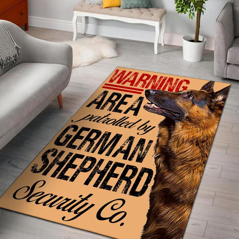 Area Patrolled by German Shepherd Security Co. Rug 05870