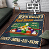 Personalized Billiard Pool Room Rug 06120