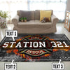 Personalized Firefighter Rug 06232