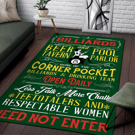 Billiard Pool Room Rug 06053
