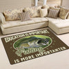 Education is Important but Fishing is Importanter Rug 05400