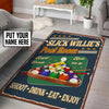 Personalized Billiard Pool Room Rug 06120