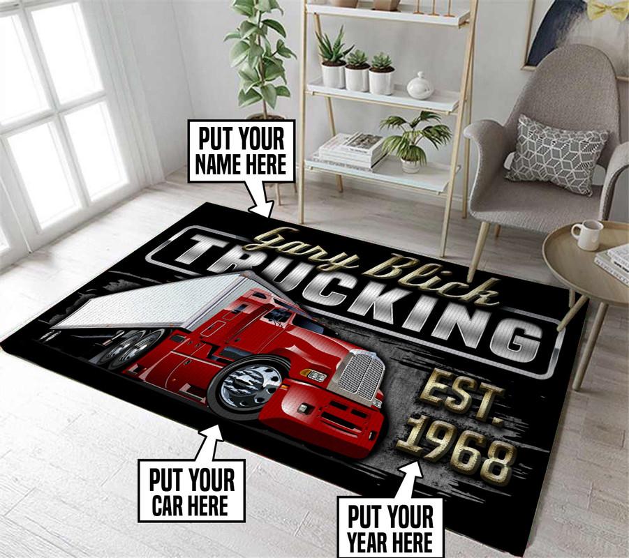 Personalized Trucking Rug 06305