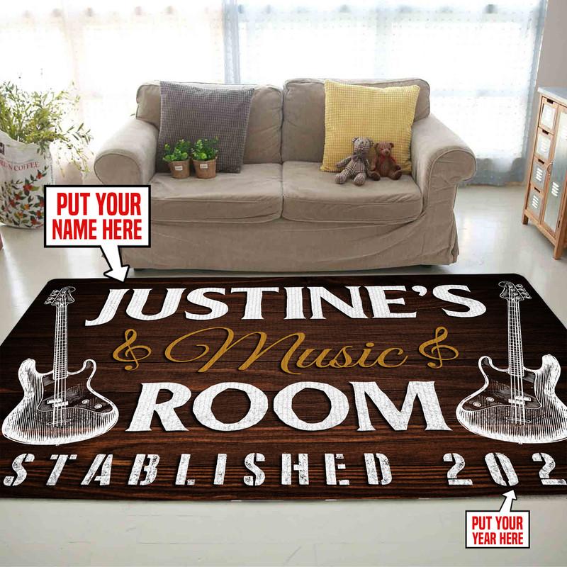 Personalized Music Room Rug 06507