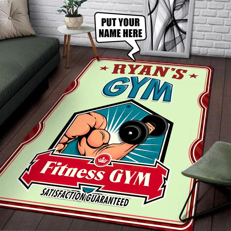 Personalized Fitness Club Rug 06719