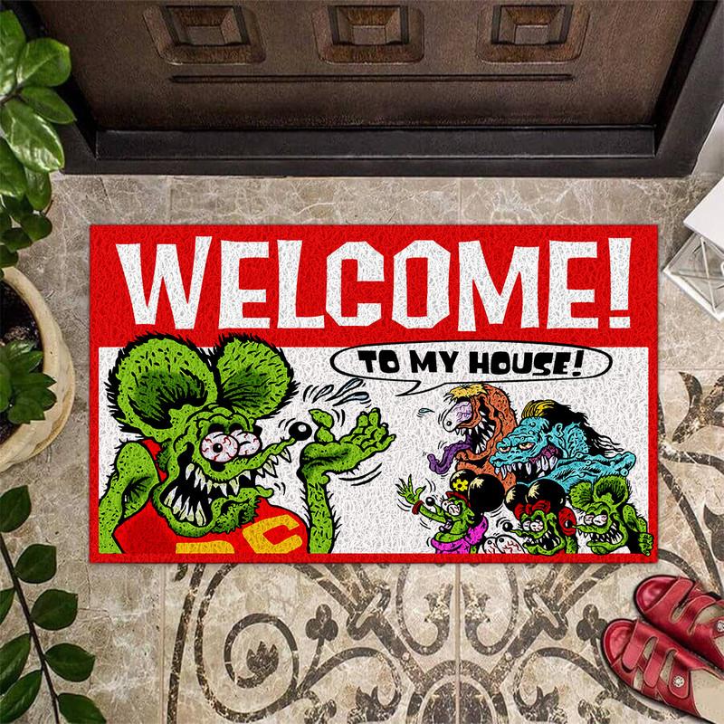 Welcome to My House Door Mat Inside Rug Floor Outdoor Mats
