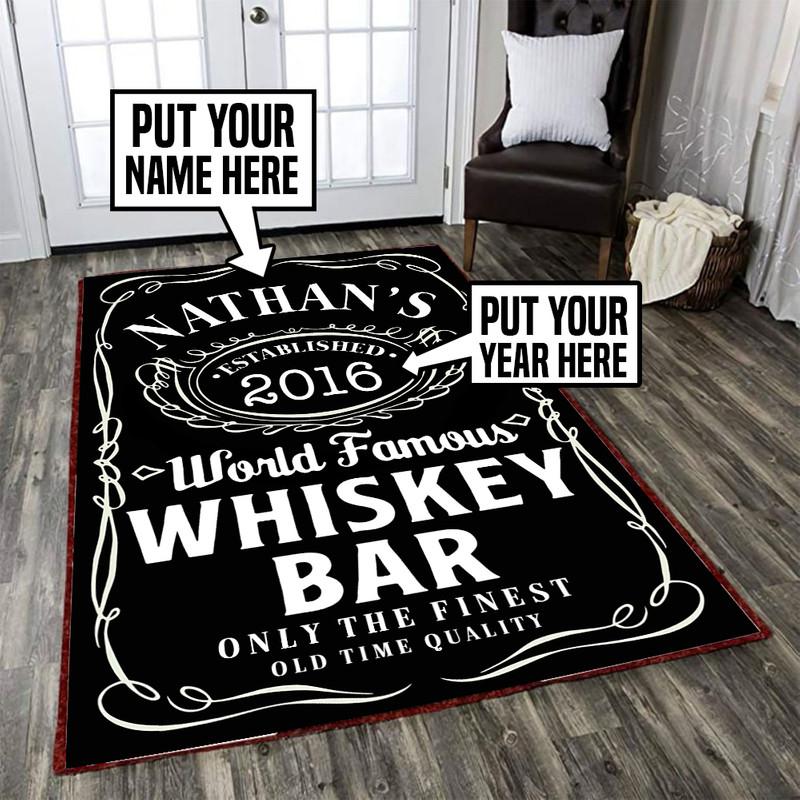 Personalized Whisky Bar Rug 05493