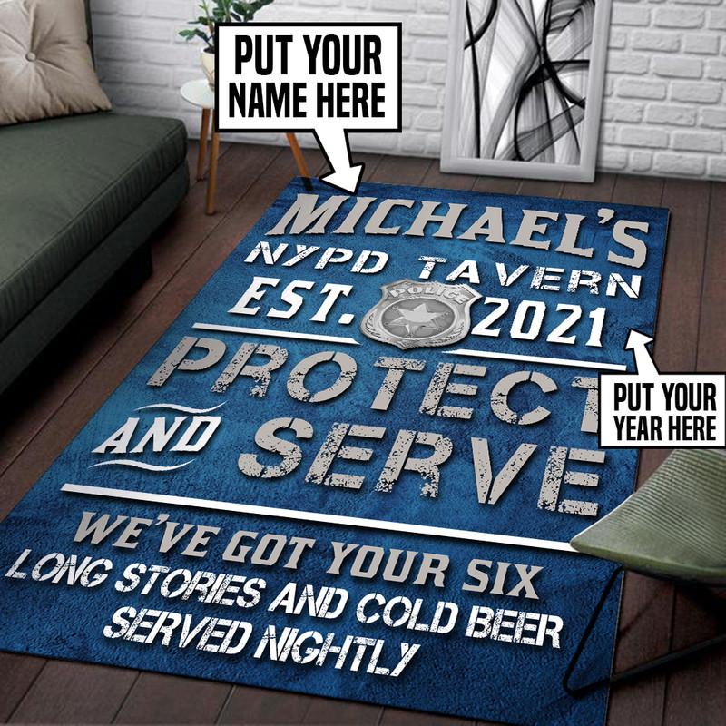 Personalized Police Rug 05974