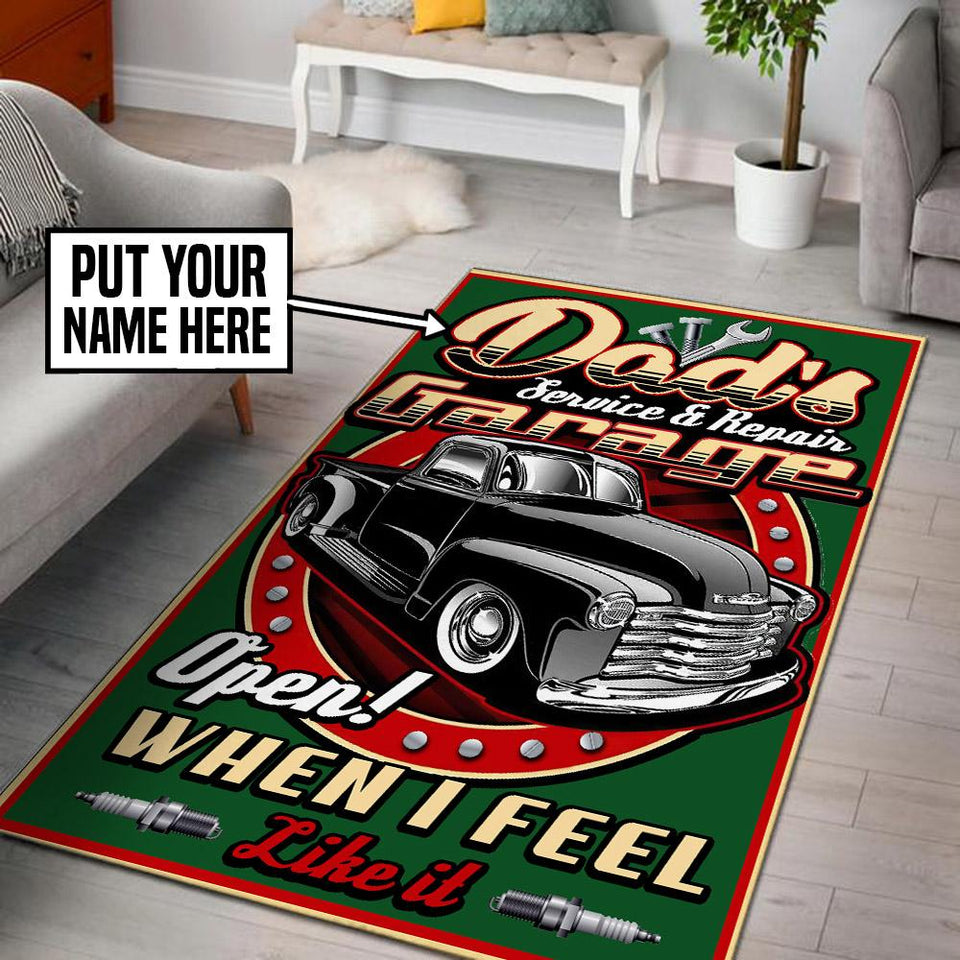 Personalized Garage Rug 06824